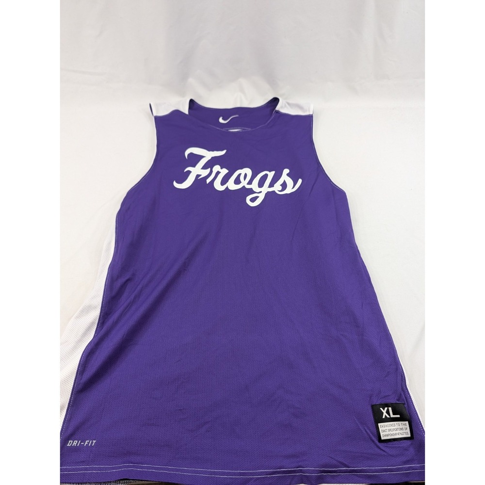 TCU Horned Frogs Nike Practice Jersey - Basketball Men's Purple/White XL